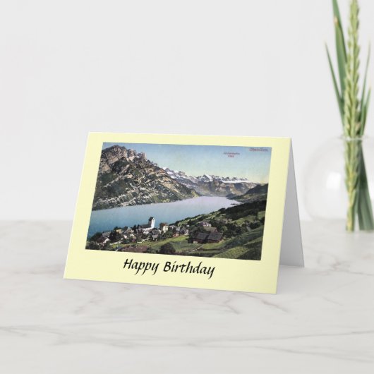 Birthday Card - Obstalden, Glarus, Zwitserland. Kaart (Voorkant)