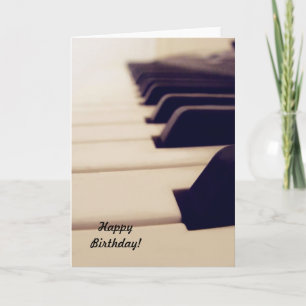 Birthday Card Piano Keys Foto Kaart