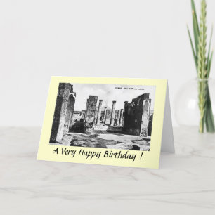 Birthday Card - Pompei Kaart
