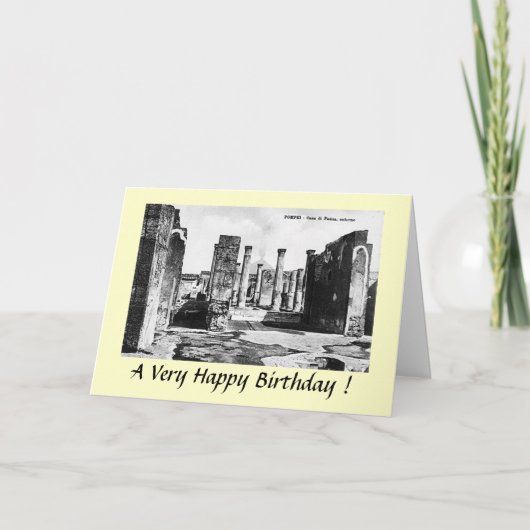 Birthday Card - Pompei Kaart (Voorkant)