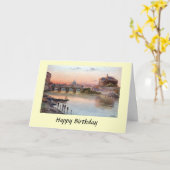 Birthday Card - Rome, Italië Kaart (Gele Bloem)