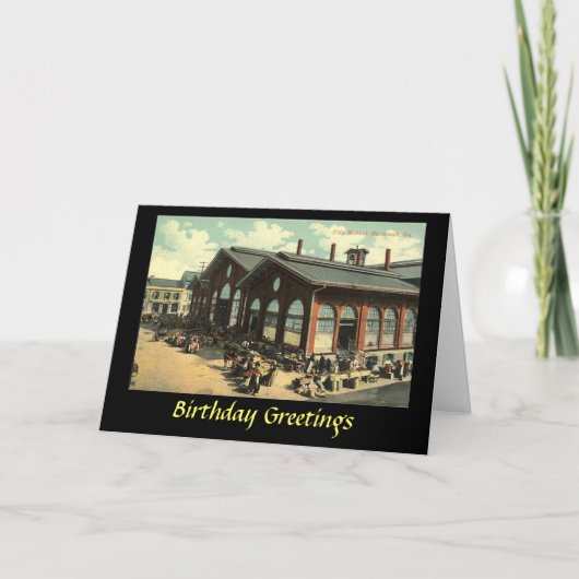 Birthday Card - Savannah, Georgia Kaart (Voorkant)