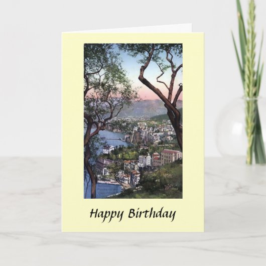 Birthday Card - Sorrento, Italië Kaart (Voorkant)