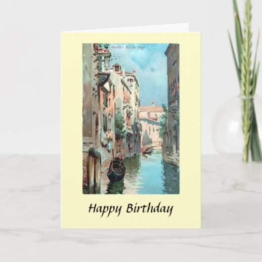 Birthday Card - Venice, Italië Kaart (Voorkant)