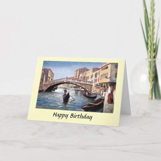 Birthday Card - Venice, Italië Kaart (Voorkant)