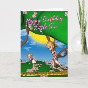 Birthday Card voor kleine zuster Kaart
