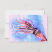 Birthday Card with Beautiful Color Squid Kaart (Achterkant)