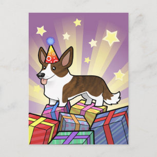 Birthday Cardigan Welsh Corgi Briefkaart