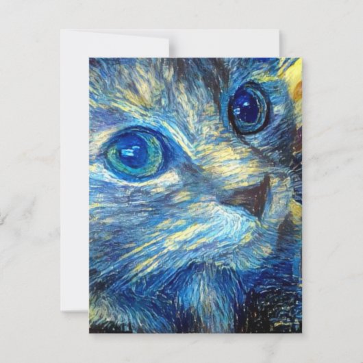 Birthday Cat Flat Card (Voorkant)