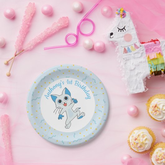 Birthday Cat Paper Bord (Feest)