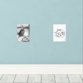 Birthday Cat & Sun and Moon Muurkunst Sets (Houten vloer)