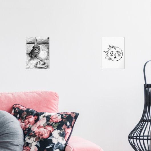 Birthday Cat & Sun and Moon Muurkunst Sets (Woonkamer)