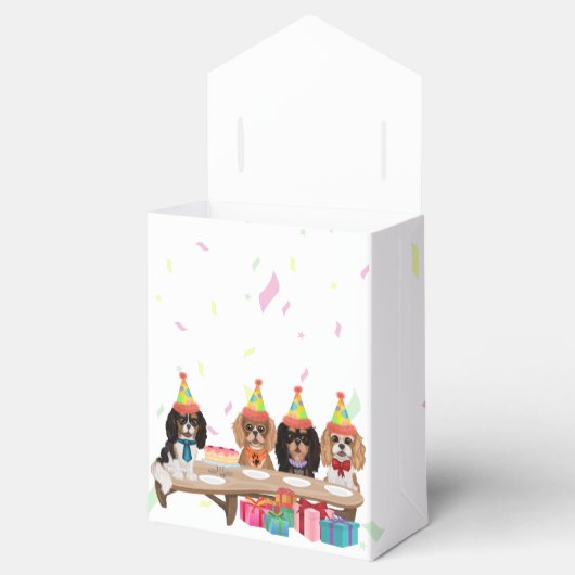 Birthday Cavalier King Charles Spaniel   Bedankdoosjes (Geopend)