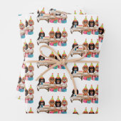 Birthday Cavalier King Charles Spaniel Gift Wrap Inpakpapier Vel (In situ)