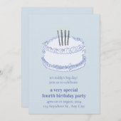 Birthday Celebration – Editable Party Invitation T (Devant / Derrière)