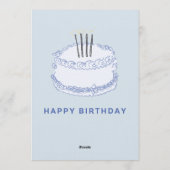 Birthday Celebration – Editable Party Invitation T Kaart (Achterkant)