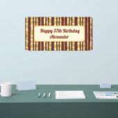 Birthday Celebration Rustic Any Age Birthday Spandoek (Beurs)