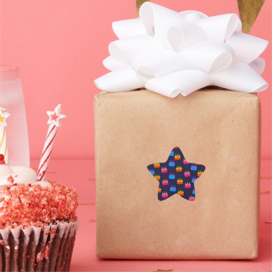 Birthday Celebration Ster Sticker (Feest)