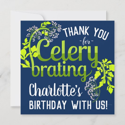 Birthday Celery Hartelijk dank - Punny Garden Card (Voorkant)