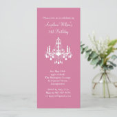 Birthday Chandelier (fuchsia) Kaart (Staand voorkant)