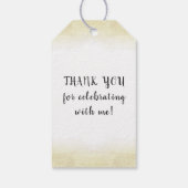 'Birthday CHEERS' NAAR # YEARS Black Gold Script Cadeaulabel (Achterkant)