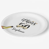 'Birthday CHEERS' NAAR # YEARS Black Gold Script Papieren Bordje (Gekanteld)