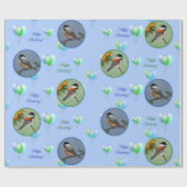 Birthday - Chickadees Cadeaupapier (Vlak)
