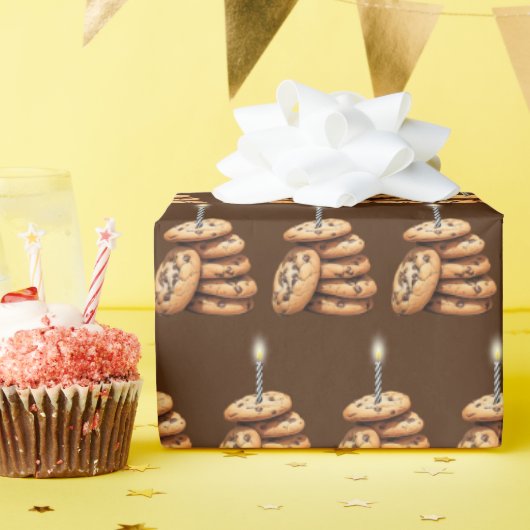 Birthday Chocolate Chip Cookies Cadeaupapier (Verjaardagsfeest)