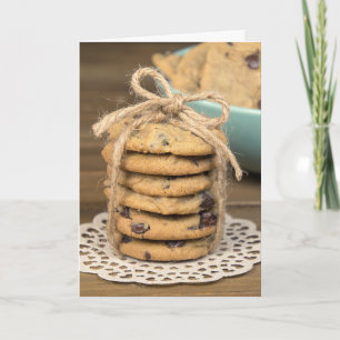 birthday chocolate chip cookies kaart