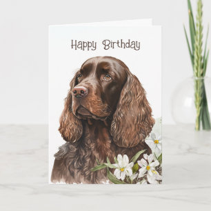 Birthday Chocolate Cocker Spaniel Kaart