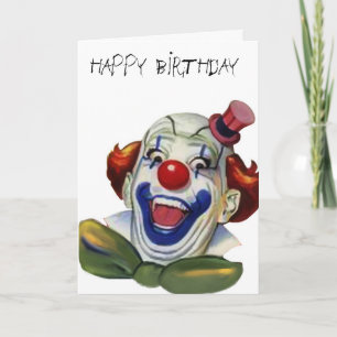 Birthday clown card kaart