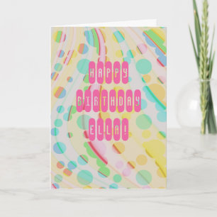 Birthday Colorful Rainbow Unicorn Voeg naamleeftij Kaart