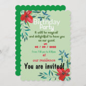 Birthday colors invitation (Devant / Derrière)