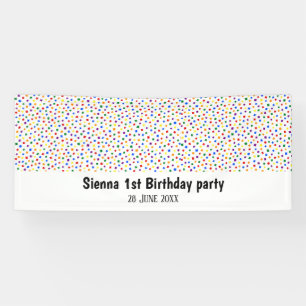 Birthday confetti rainbow spandoek