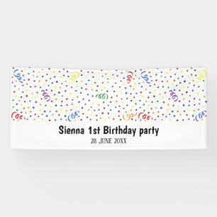 Birthday confetti rainbow spandoek