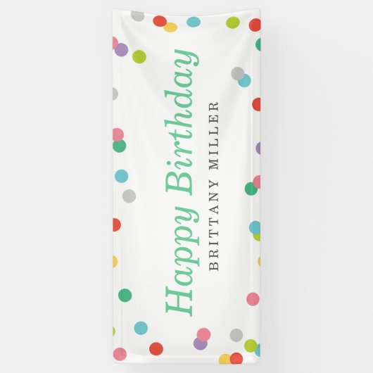 Birthday Confetti Spandoek (Verticaal)