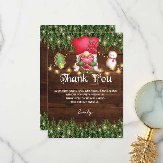 Birthday Cookie Decorting Party Hartelijk dank Bedankkaart (Voorkant / Achterkant in situ)