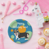 Birthday Corgi Papieren Bordje (Feest)