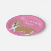 Birthday Corgi Papieren Bordje (Gekanteld)
