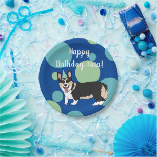 Birthday Corgi Papieren Bordje