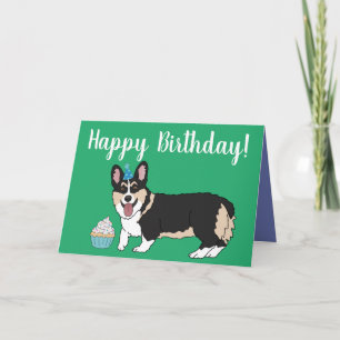 Birthday Corgi Pup Kaart
