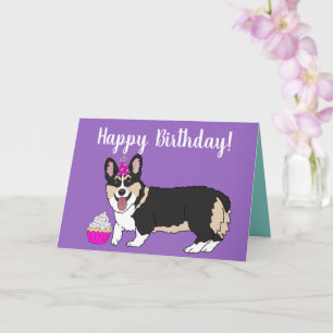Birthday Corgi Pup Kaart
