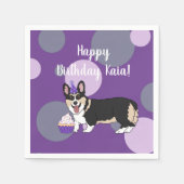 Birthday Corgi Servet (Voorkant)