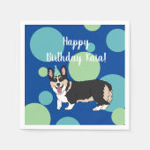 Birthday Corgi Servet (Voorkant)