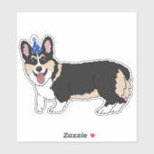 Birthday Corgi Sticker (Vel)