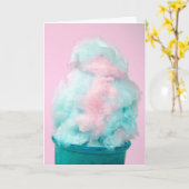 Birthday Cotton Snoep Cone Kaart (Gele Bloem)