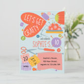 Birthday craft and art Invitation (Debout devant)