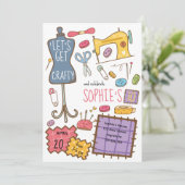 Birthday craft and art Invitation (Debout devant)