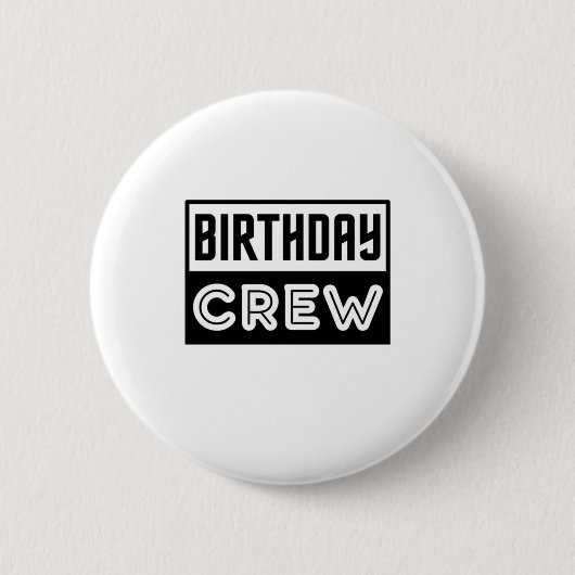 Birthday Crew, Birthday Squad Ronde Button 5,7 Cm (Voorkant)