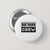 Birthday Crew, Birthday Squad Ronde Button 5,7 Cm (Voorkant /achterkant)